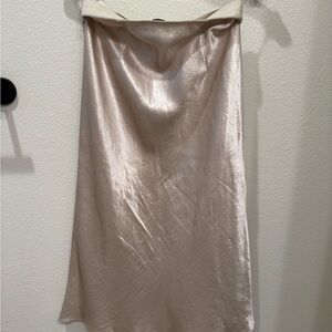 Babaton Satin Skirt in Blush Beige Size 6